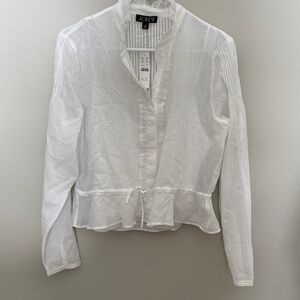 J. Crew Women's  Peplum White Blouse NWT - M